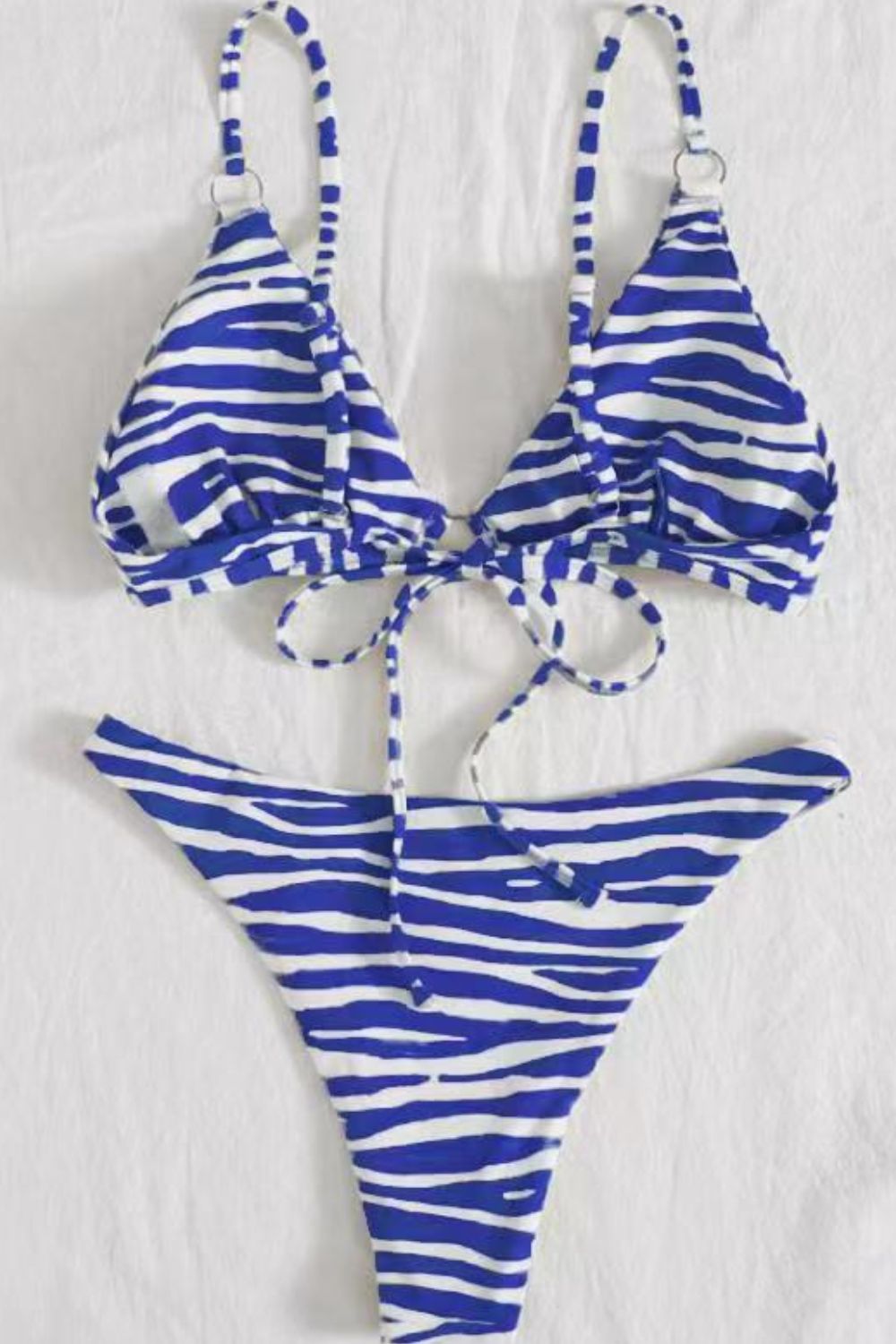 Aya Zebra Print Tie-Back Bikini Set  Sunset and Swim   