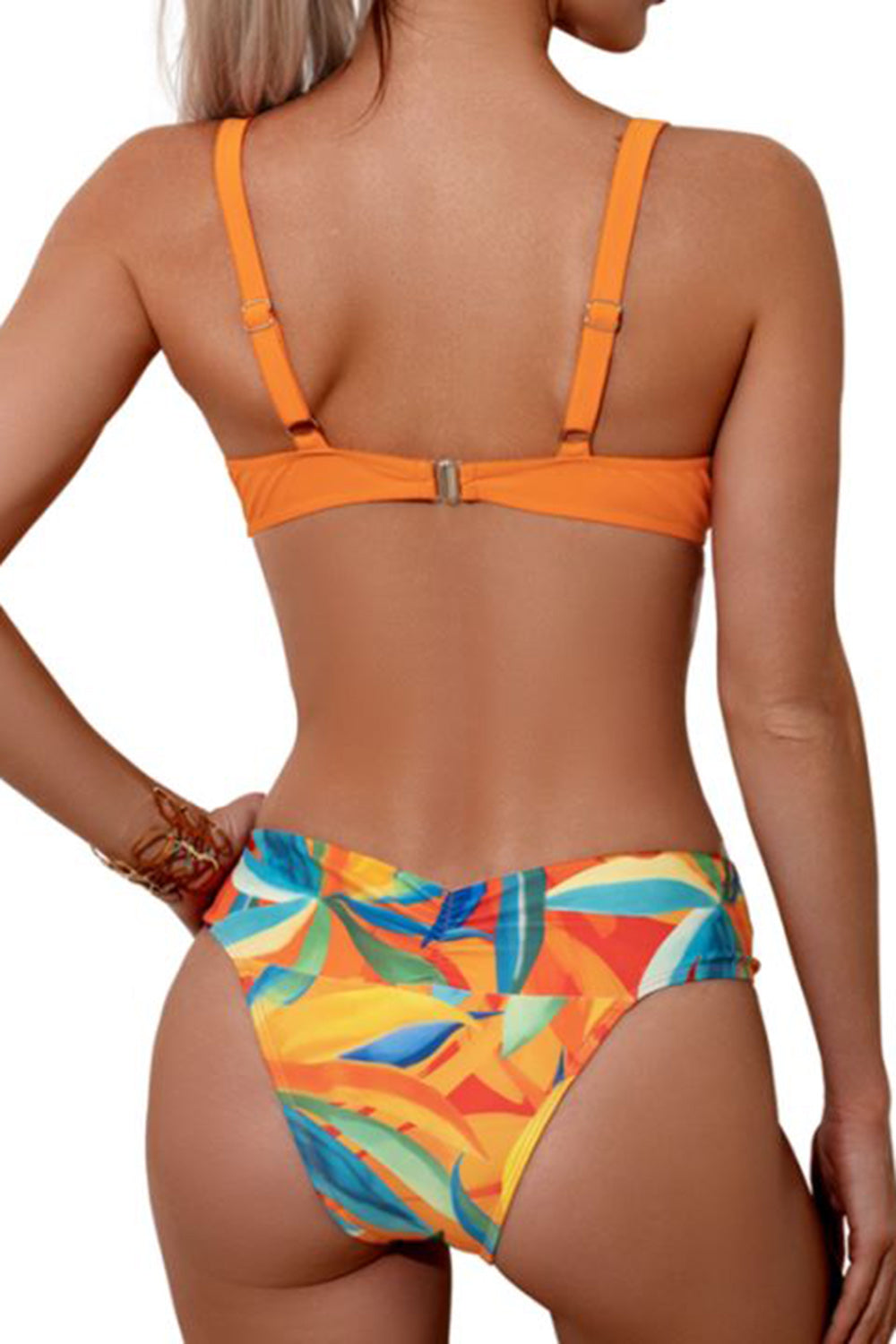 Sunset VCAY  Ruched Top, Brief and Tied Cover Up Swim Set Sunset and Swim   