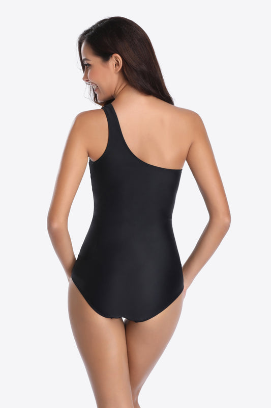 One-Shoulder Sleeveless One-Piece Swimsuit  Sunset and Swim   