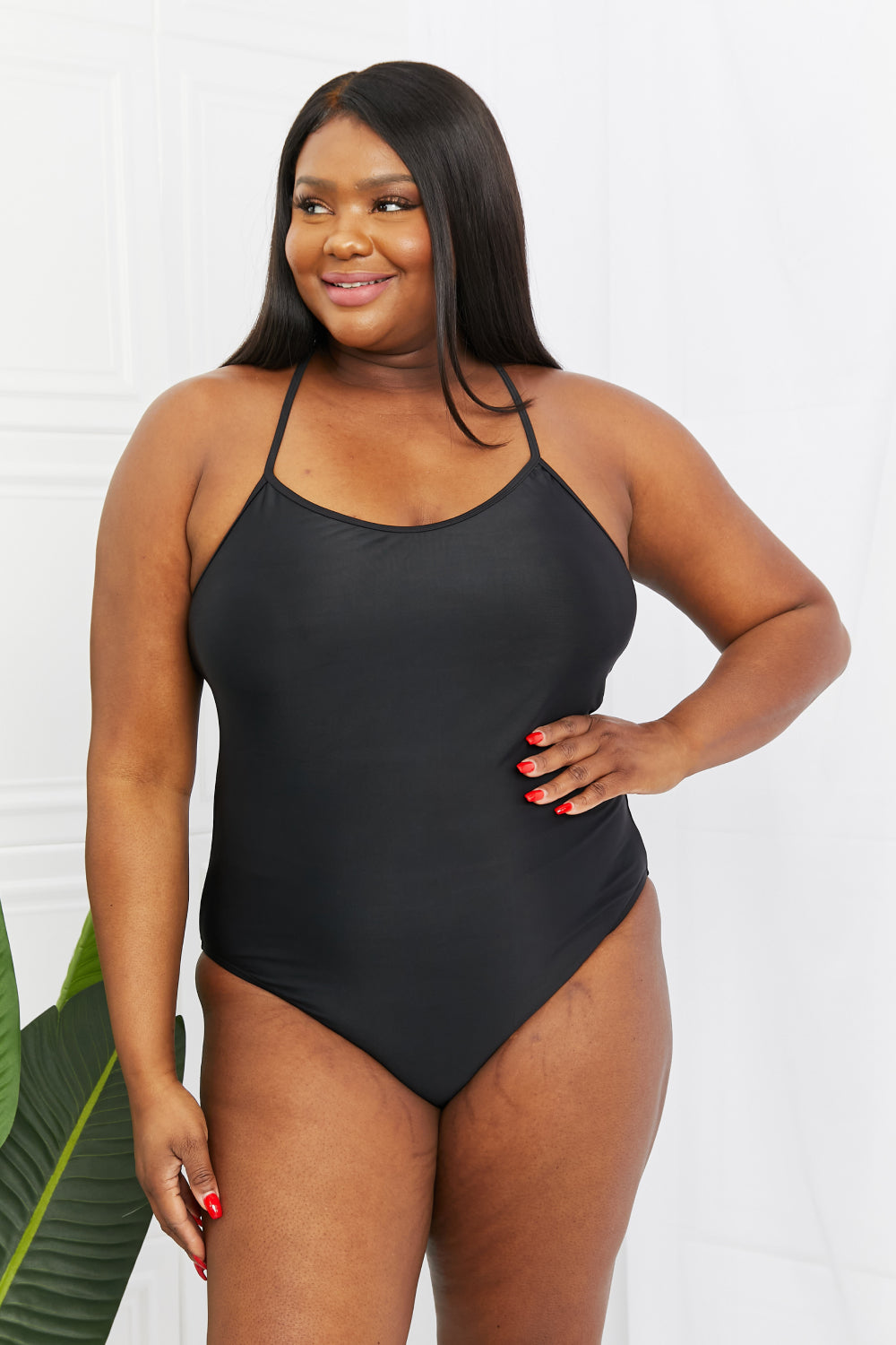 Black Bikini Swimwear+1 Piece Cover UP Swimmer Makes high