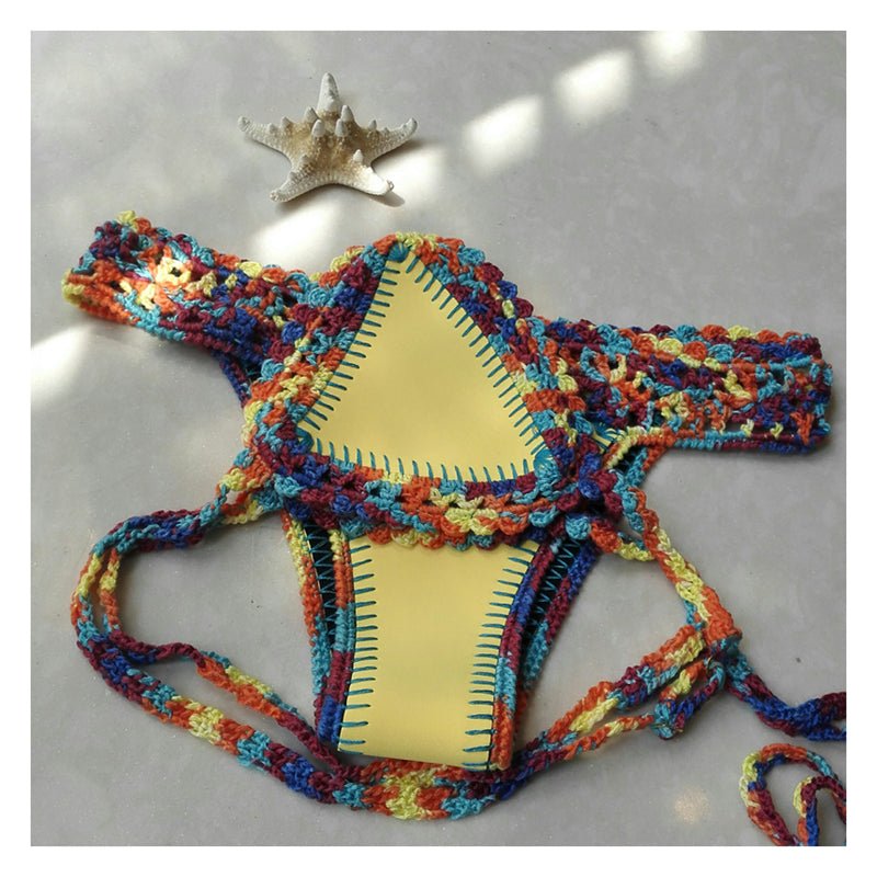 Bahamas Neoprene Crochet Brazilian Bikini  Sunset and Swim   