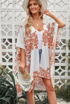 Hamptons Holiday Loose Breathable Swimsuit Cover Up Shirt