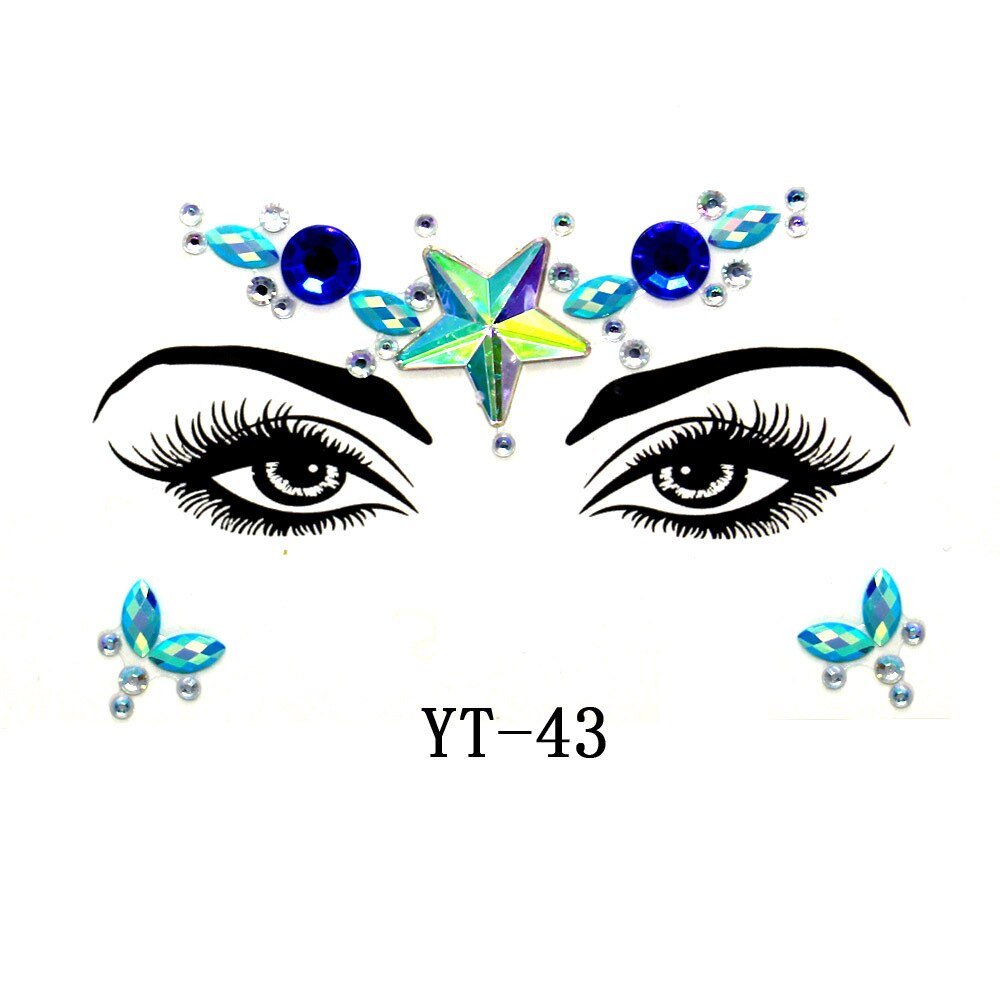 Boho Treasures 3D Crystal Sticker Face Jewels  Sunset and Swim   
