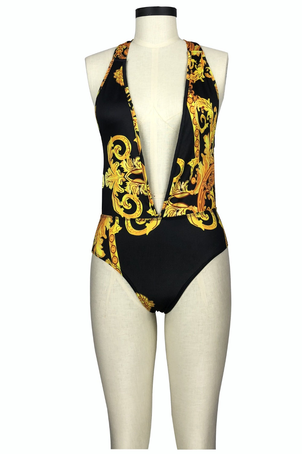 Sunset VCAY  Printed Plunge One-Piece and Cover Up Swim Set Sunset and Swim   