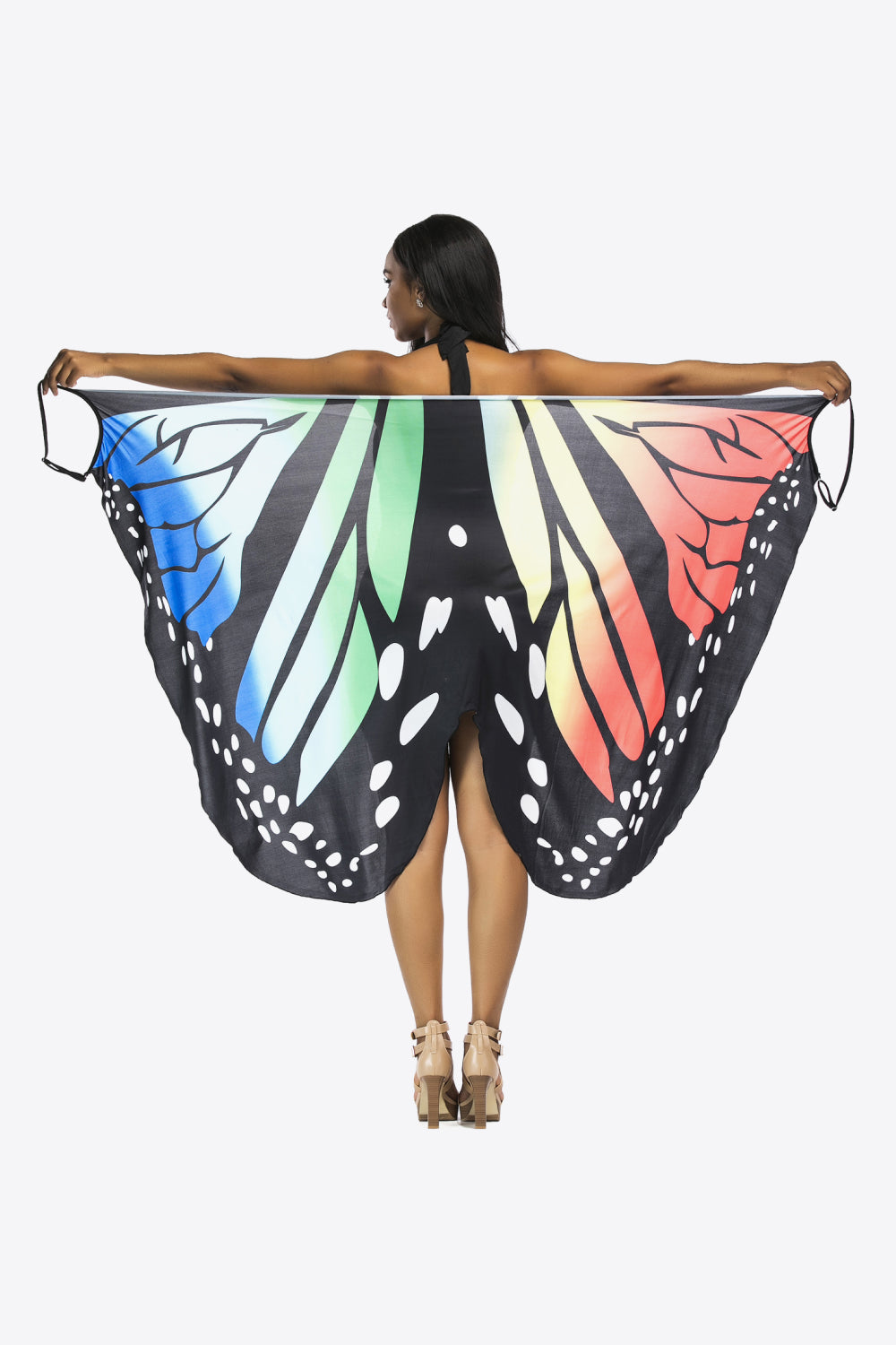 Butterfly Spaghetti Strap Swimsuit Cover Up  Sunset and Swim Red One Size 