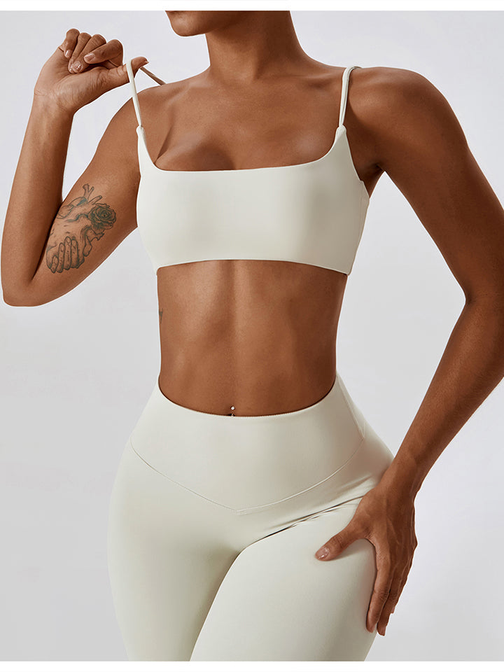Cropped Sports Tank Top  Sunset and Swim White S 