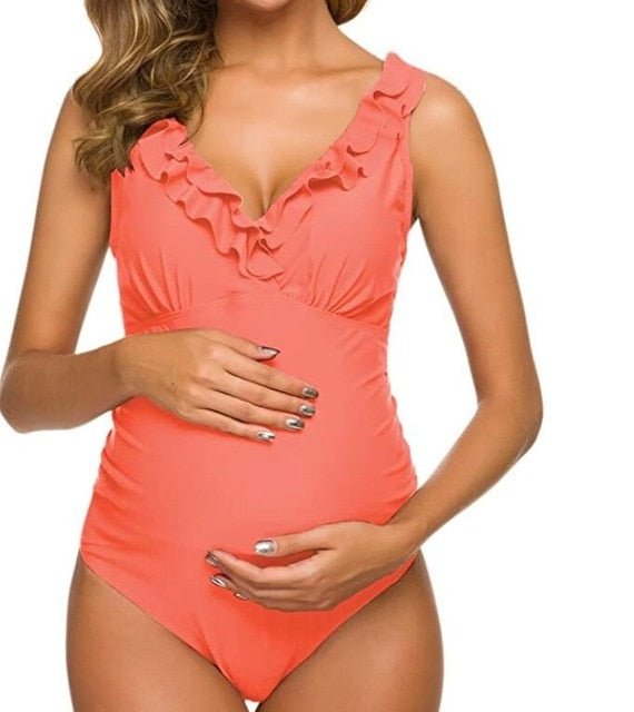 Caroline Maternity Swimwear Swimsuit  Sunset and Swim Orange XL 