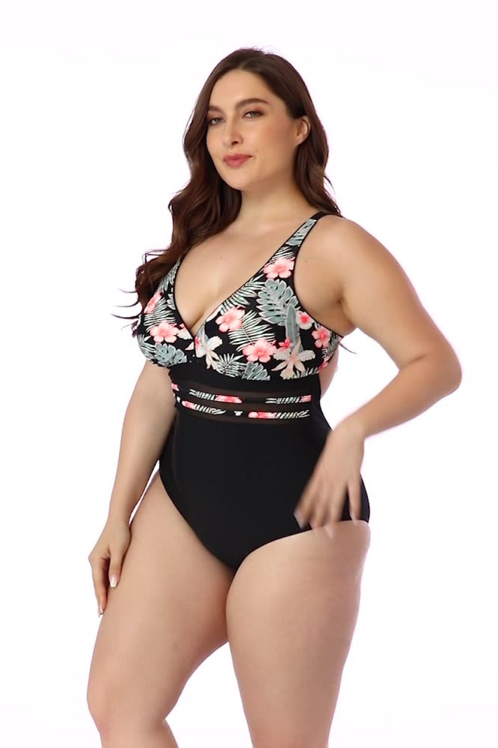 Cora Floral Cutout Tie-Back One-Piece Swimsuit  Sunset and Swim   