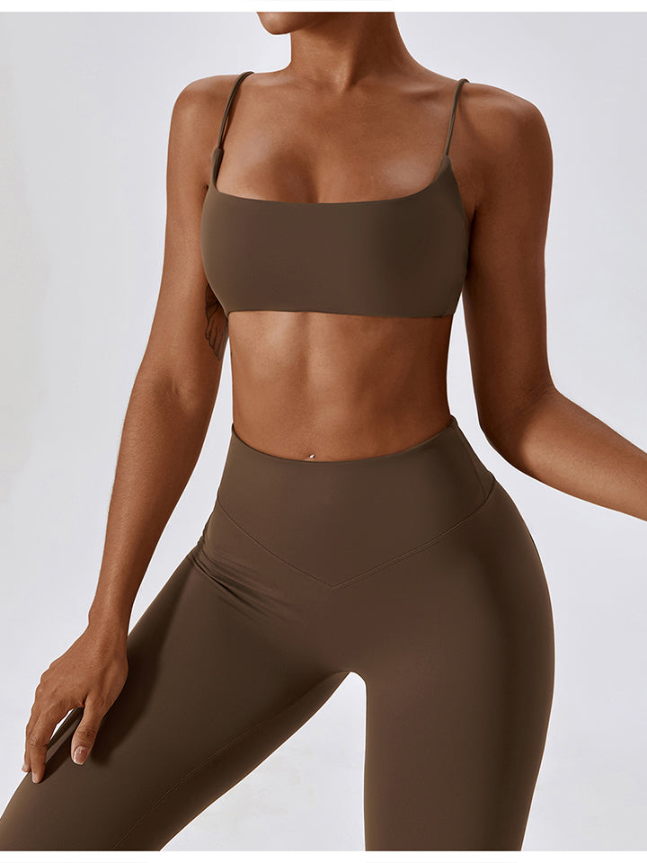 Cropped Sports Tank Top  Sunset and Swim Chestnut S 