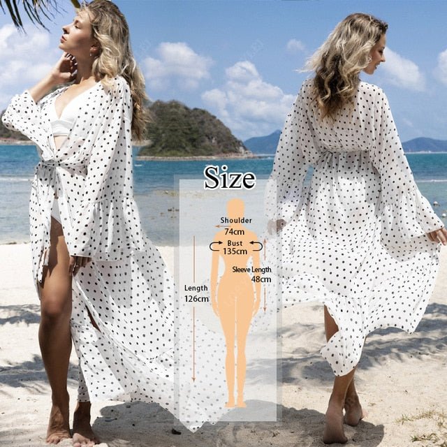 Ella Beach Cover-ups Summer Dress  Sunset and Swim Q1092-White-1049 One Size 