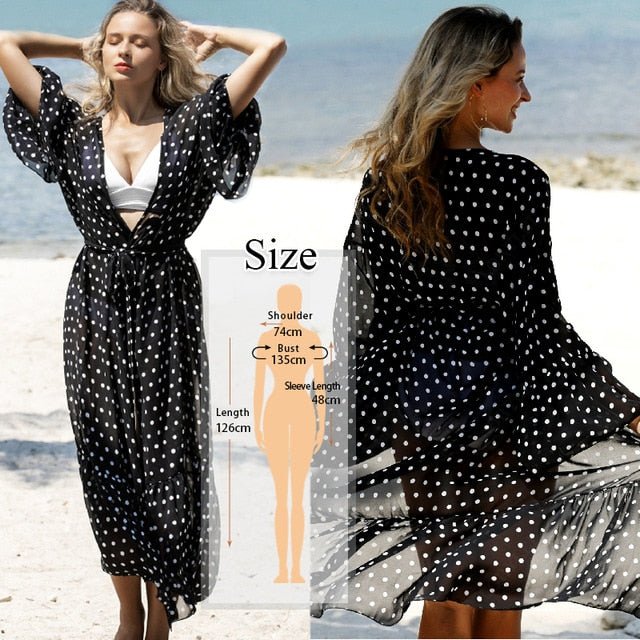 Ella Beach Cover-ups Summer Dress  Sunset and Swim Q1092-Black-1049 One Size 