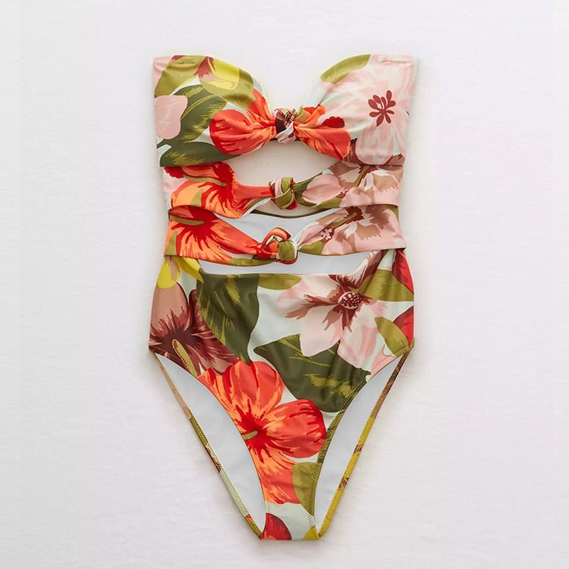 Ella High Waist Hollow Out Swimsuit  Sunset and Swim   