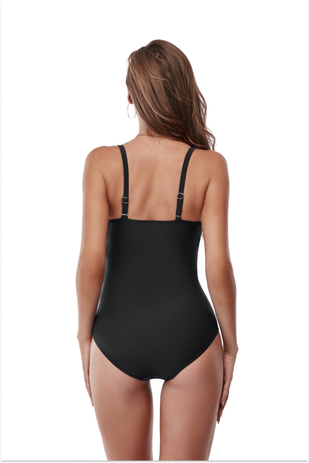 Ruched Ruffle Trim One-Piece Swimsuit  Sunset and Swim   