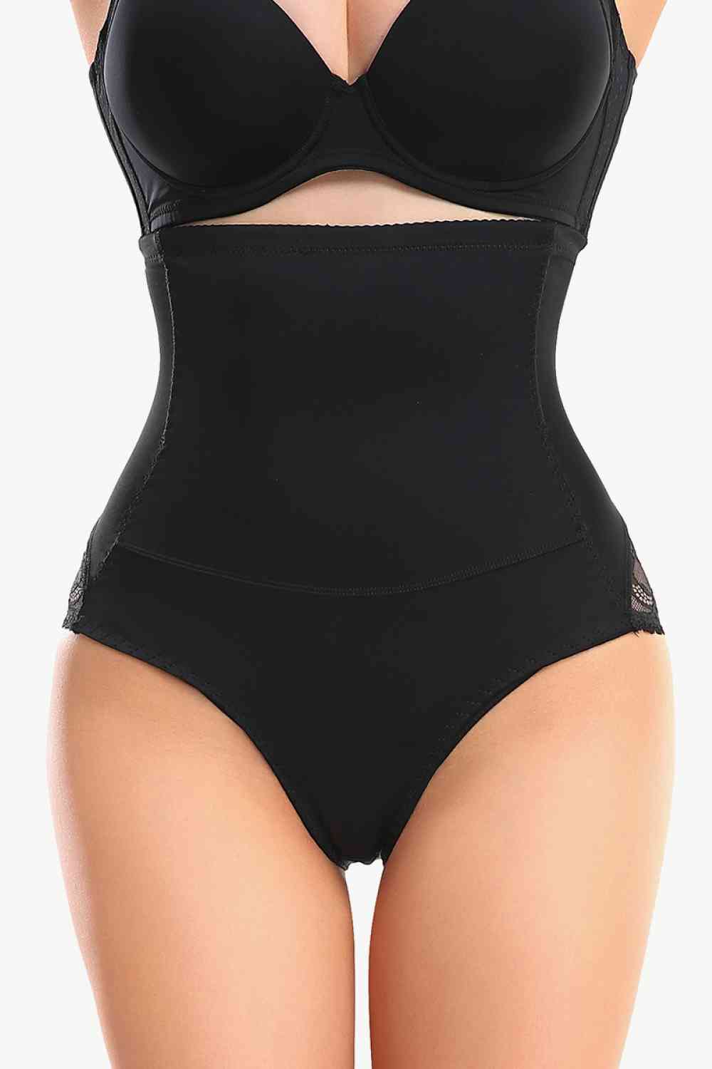 Full Size Spliced Lace Pull-On Shaping Shorts  Sunset and Swim   