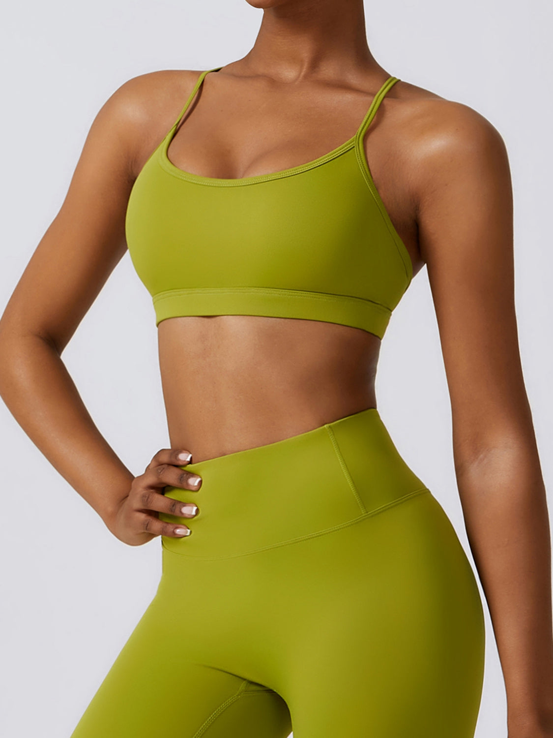 Cropped Sports Tank Top  Sunset and Swim Lime S 