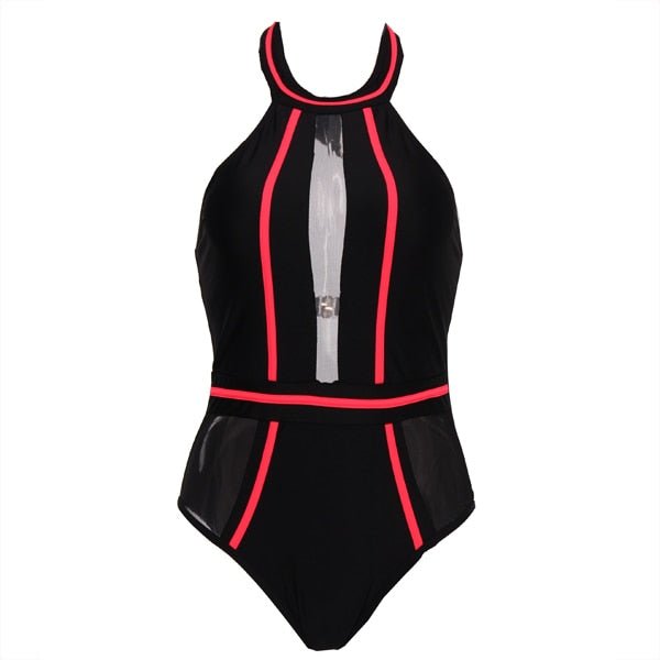 Gina One Piece Swimsuit  Sunset and Swim black red S 