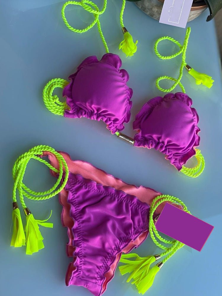 Hailey Sexy Side Tie Triangle Bikini Set  Sunset and Swim   