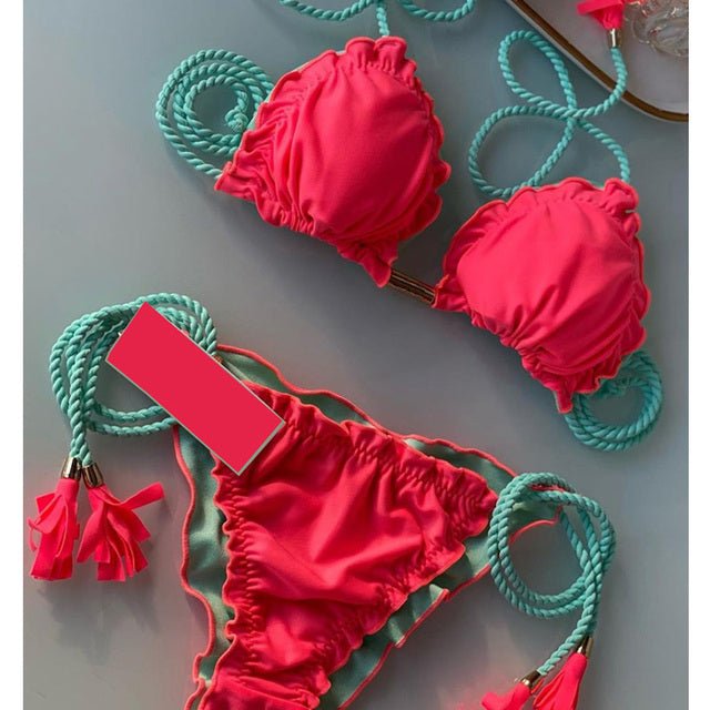 Hailey Sexy Side Tie Triangle Bikini Set  Sunset and Swim 05 S 