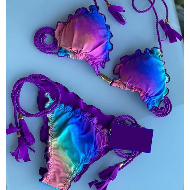 Hailey Sexy Side Tie Triangle Bikini Set  Sunset and Swim 03 S 