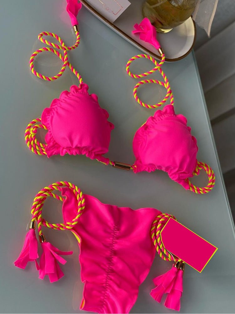 Hailey Sexy Side Tie Triangle Bikini Set  Sunset and Swim   