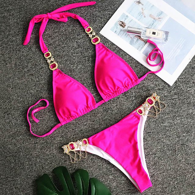 Ibiza Crystal Bikini  Sunset and Swim Rose L 