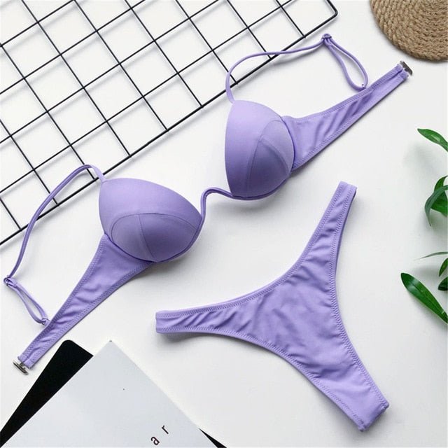 Ibiza Push Up Bikini  Sunset and Swim Purple S 