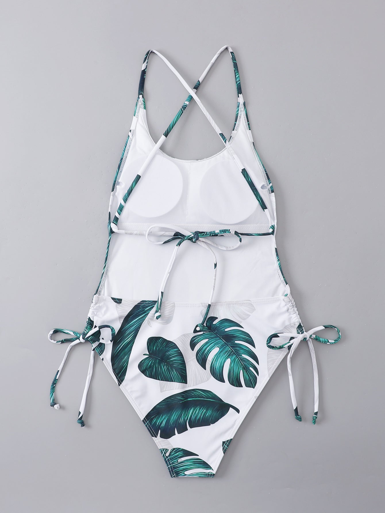 Jungle Vibes Sexy Back Drawstring One Piece Swimsuit  Sunset and Swim   