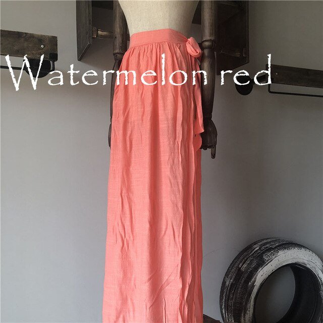 Loose Beach Cover Up Skirt Sarong  Sunset and Swim Watermelon Red One Size 