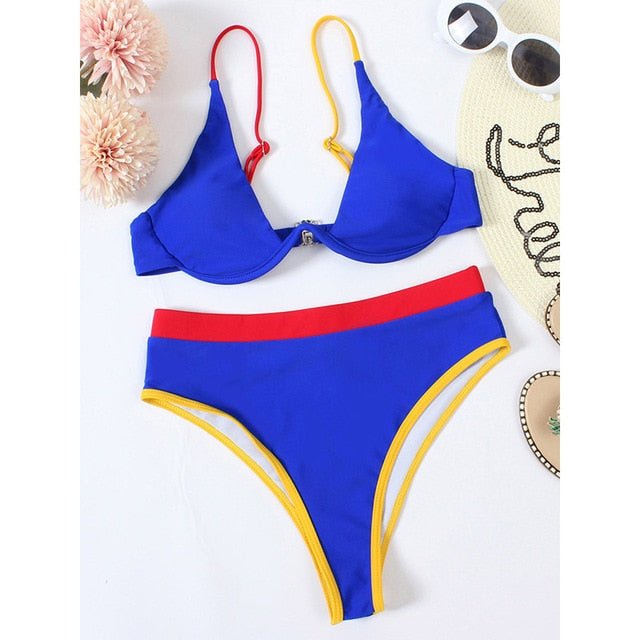 Khloe Push Up Bikini  Sunset and Swim Royal blue 2 M 