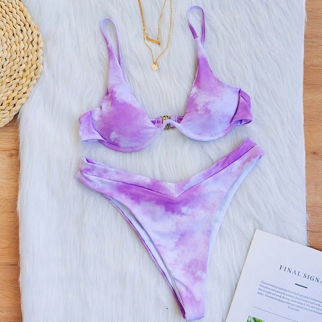 Khloe Push Up Bikini  Sunset and Swim 2028 Light purple M 