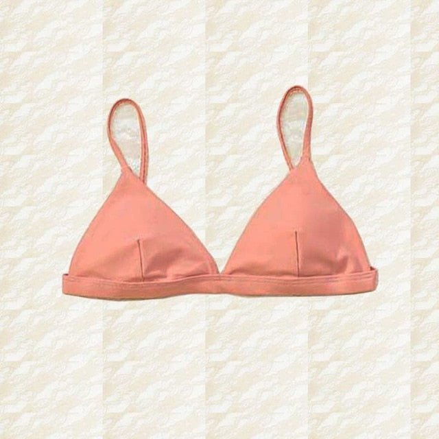 Lara Triangle Thong Bikini  Sunset and Swim top-pink M 