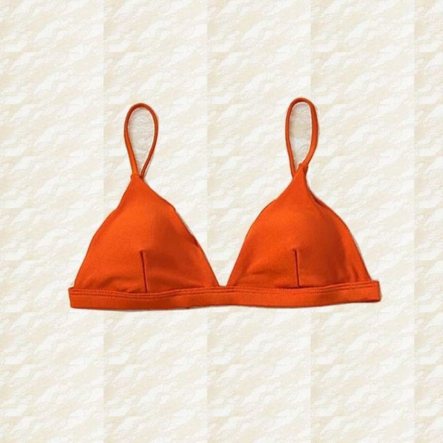 Lara Triangle Thong Bikini  Sunset and Swim top-orange M 