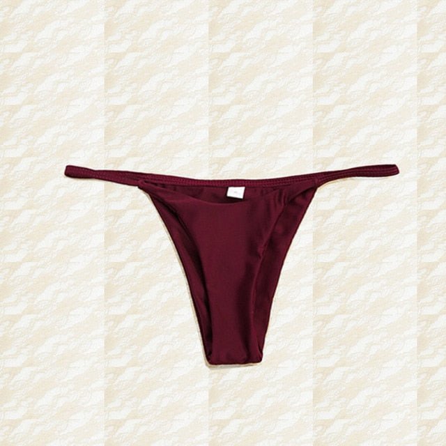Lara Triangle Thong Bikini  Sunset and Swim panty-dark pink M 
