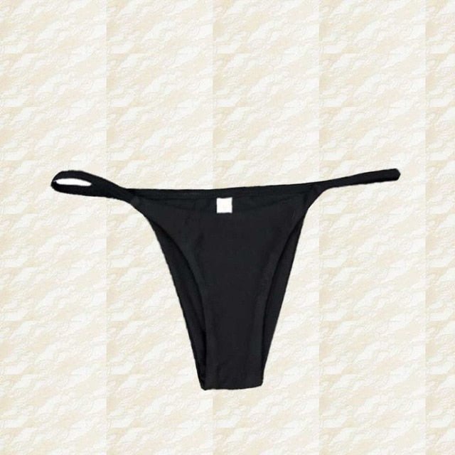 Lara Triangle Thong Bikini  Sunset and Swim panty-black S 