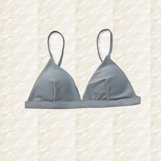 Lara Triangle Thong Bikini  Sunset and Swim top-grey L 
