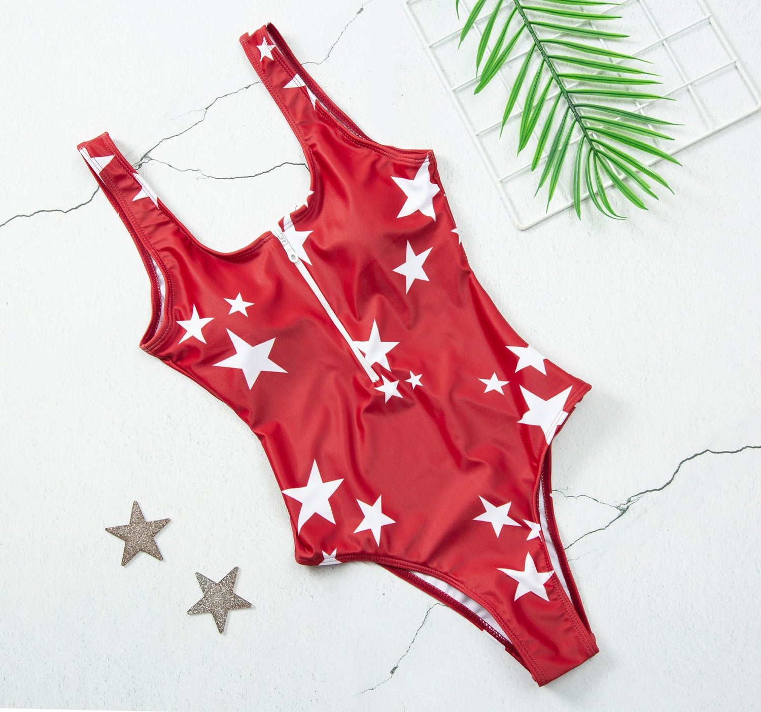 Navy Dreams New Red White Blue Striped Swimwear One Piece Zip Up Swimsuit Zipper Swimsuit  Sunset and Swim red star swimsuit S 