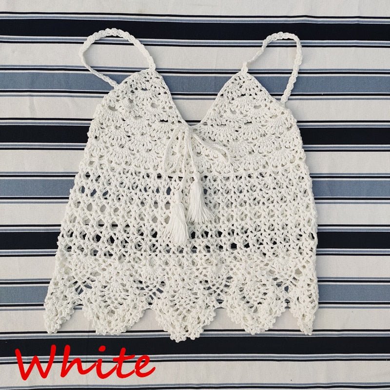 Olivia Crochet Beach Cover Up Top  Sunset and Swim   