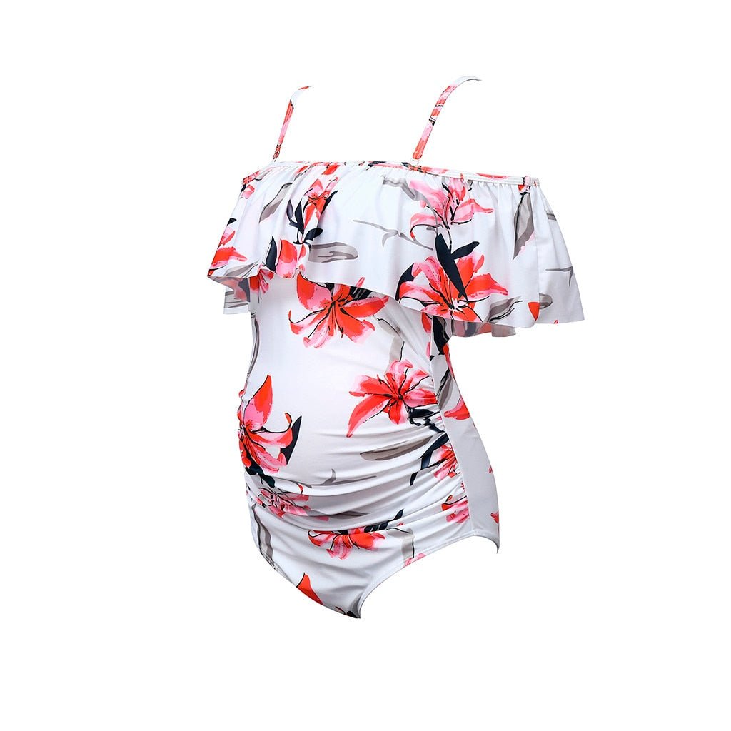 Penelope Beachwear Maternity Off Shoulder Swimsuit  Sunset and Swim   