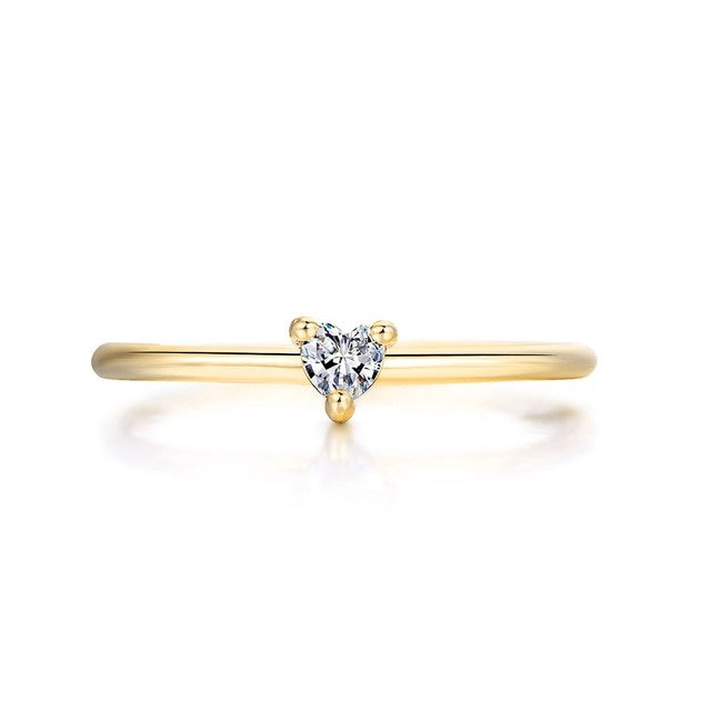 Petite Heart Ring  Sunset and Swim 10 gold color KBR014-1 