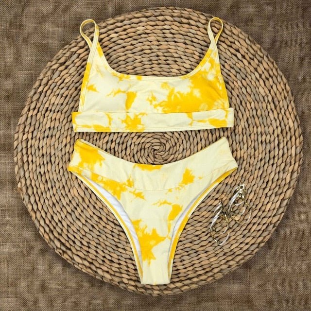 Raquel High Waist Brazilian Bikini  Sunset and Swim B4225YE S 