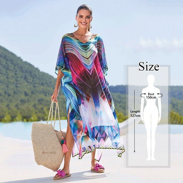 Rio Beach Cover up  Sunset and Swim Q998-1041 One Size 