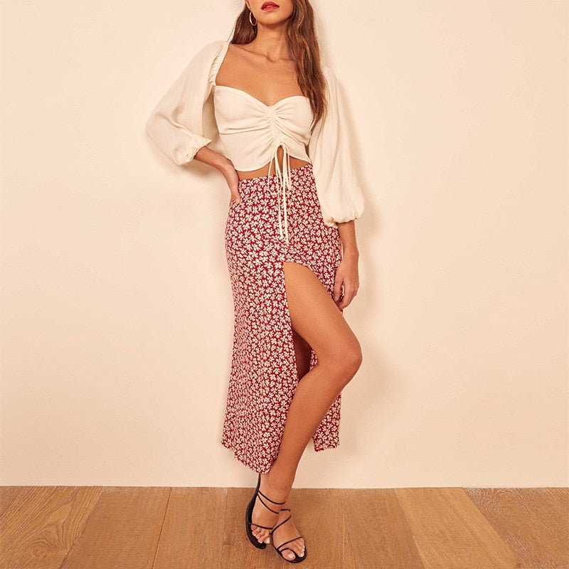 Riviera Floral Skirt  Sunset and Swim   