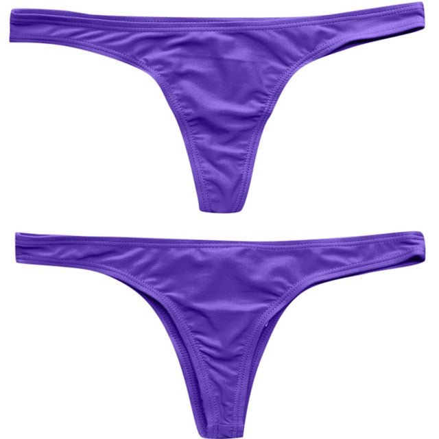 Sexy Brazilian Bikini Bottom Sizes S-6XL  Sunset and Swim Purple 4XL 
