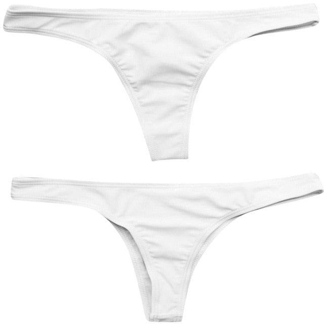 Brazilian Bikini Bottoms - White/black - Ladies