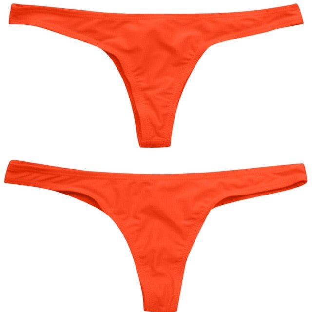 Sexy Brazilian Bikini Bottom Sizes S-6XL  Sunset and Swim Orange M 