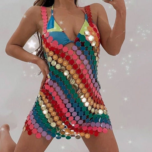 Sexy Deluxe Sequin Dress  Sunset and Swim CS01090 One Size 