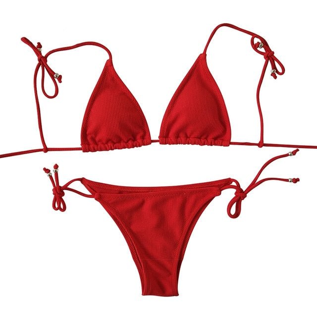 Stella Triangle Bikini  Sunset and Swim Red S 
