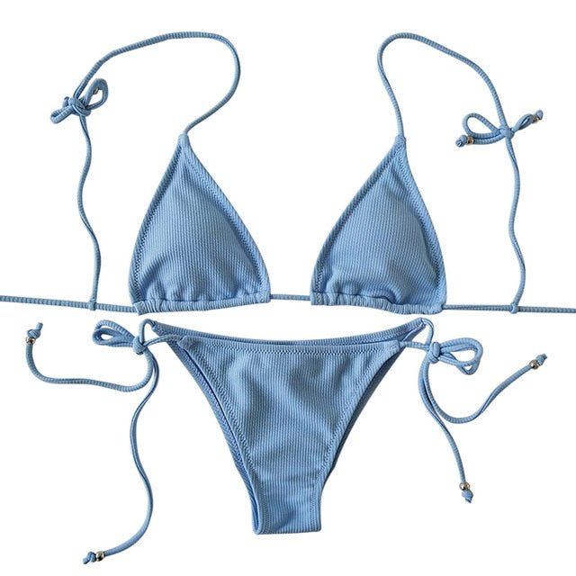 Stella Triangle Bikini  Sunset and Swim Blue S 