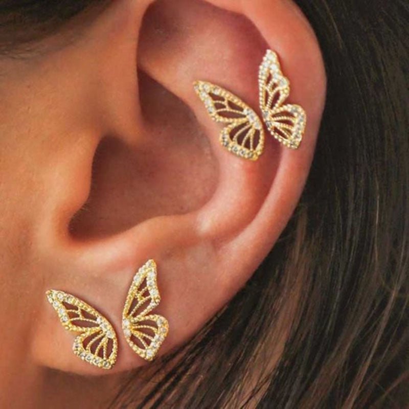 Stunning Butterfly Stud Earrings  Sunset and Swim   