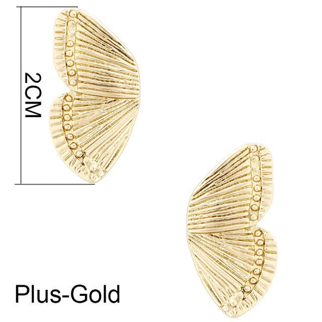 Stunning Butterfly Stud Earrings  Sunset and Swim Plus-Gold  